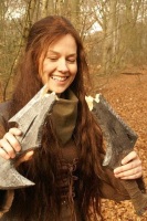 Kate with the remains of the sword